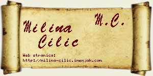 Milina Cilić vizit kartica